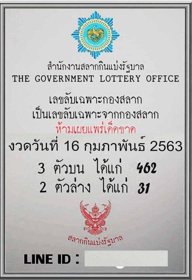 เลขลับเฉพาะกองสลาก