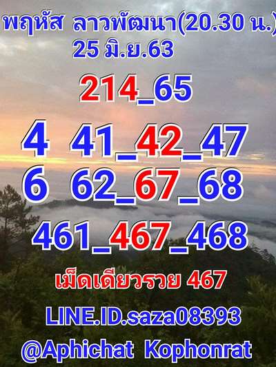 Lao Lotto Med Deawruay 25 6 63