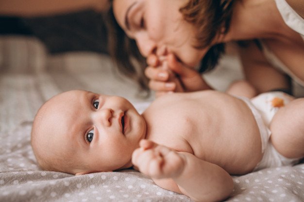 Cute Little Newborn Baby Boy With Mom 1303 23530