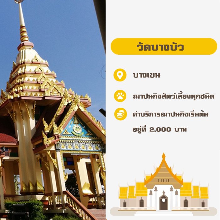 วัดรับจัดงานศพสัตว์เลี้ยง