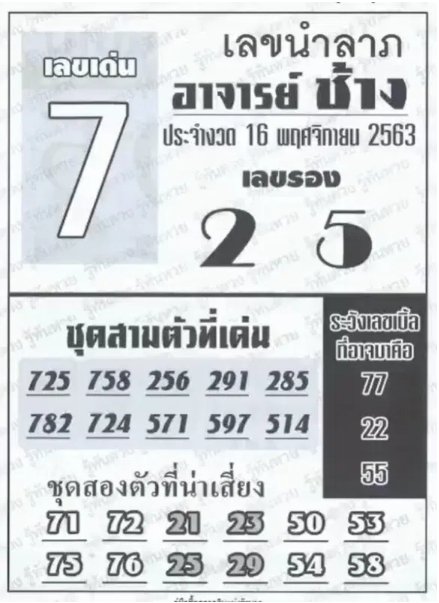 เลขนำลาภ อาจารย์ช้าง | https://tookhuay.com/ เว็บ หวยออนไลน์ ที่ดีที่สุด หวยหุ้น หวยฮานอย หวยลาว