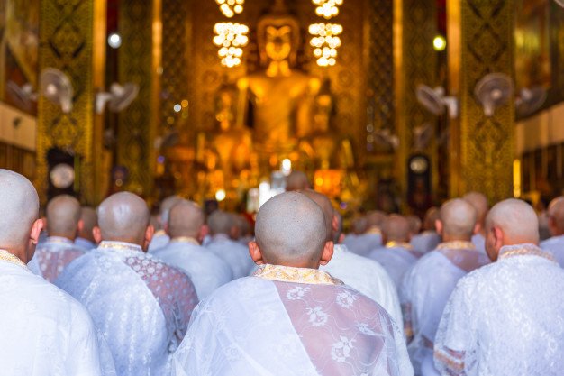 Group Ordain Monk Buddhist Priest Ordination Ceremony Thailand 43300 1511
