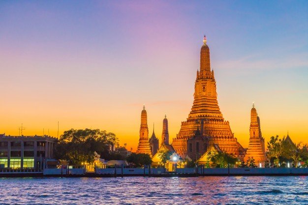 Wat Arun Temple Twilight Bangkok Thailand 1339 1428