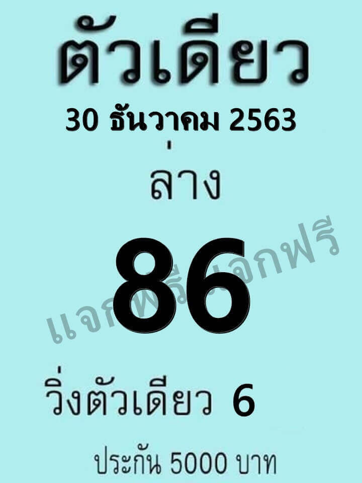 หวยเด็ดงวดนี้30/12/63