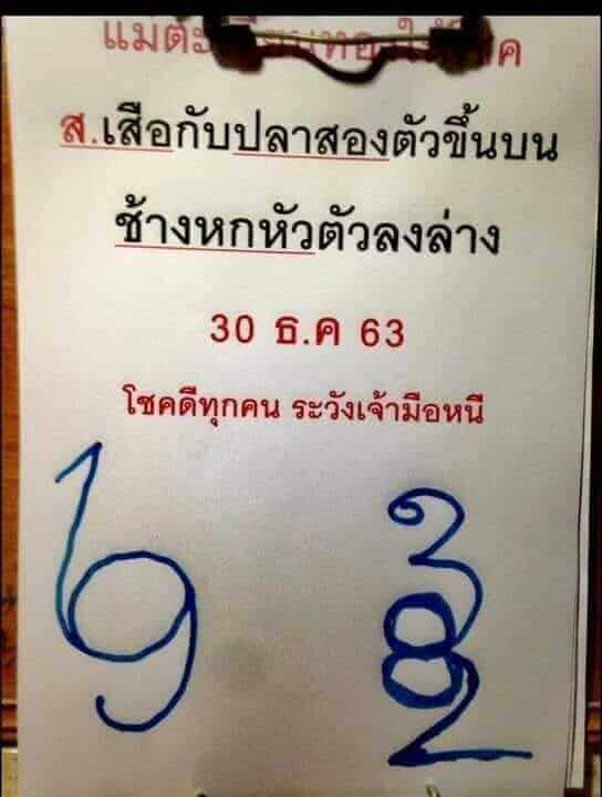 หวยเด็ดงวดนี้30/12/63