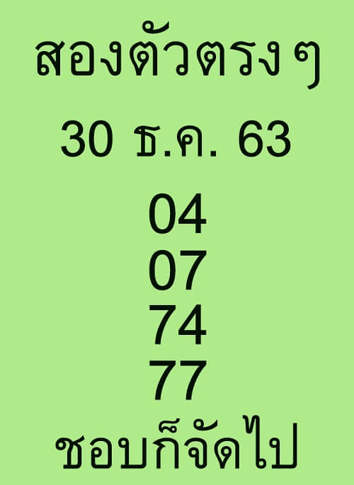 เลขเด็ดหวยดัง30/12/63