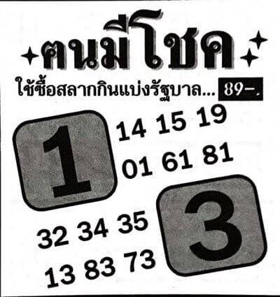 เลขเด็ดคนมีโชค17/01/64