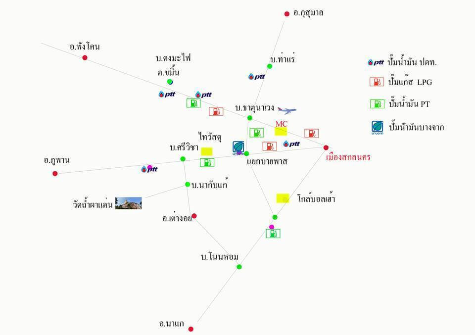 แผนที่วัดถ้ำผาแด่น