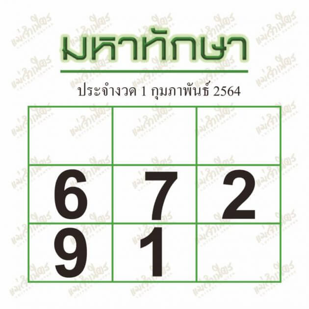 หวยมหาทักษา1/2/64