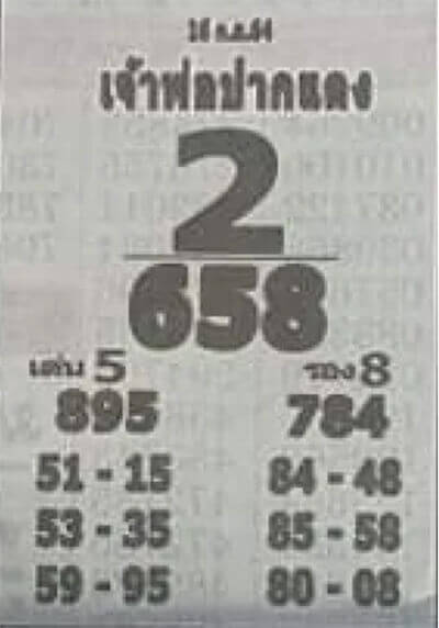 หวยเจ้าพ่อปากแดง 16/9/64