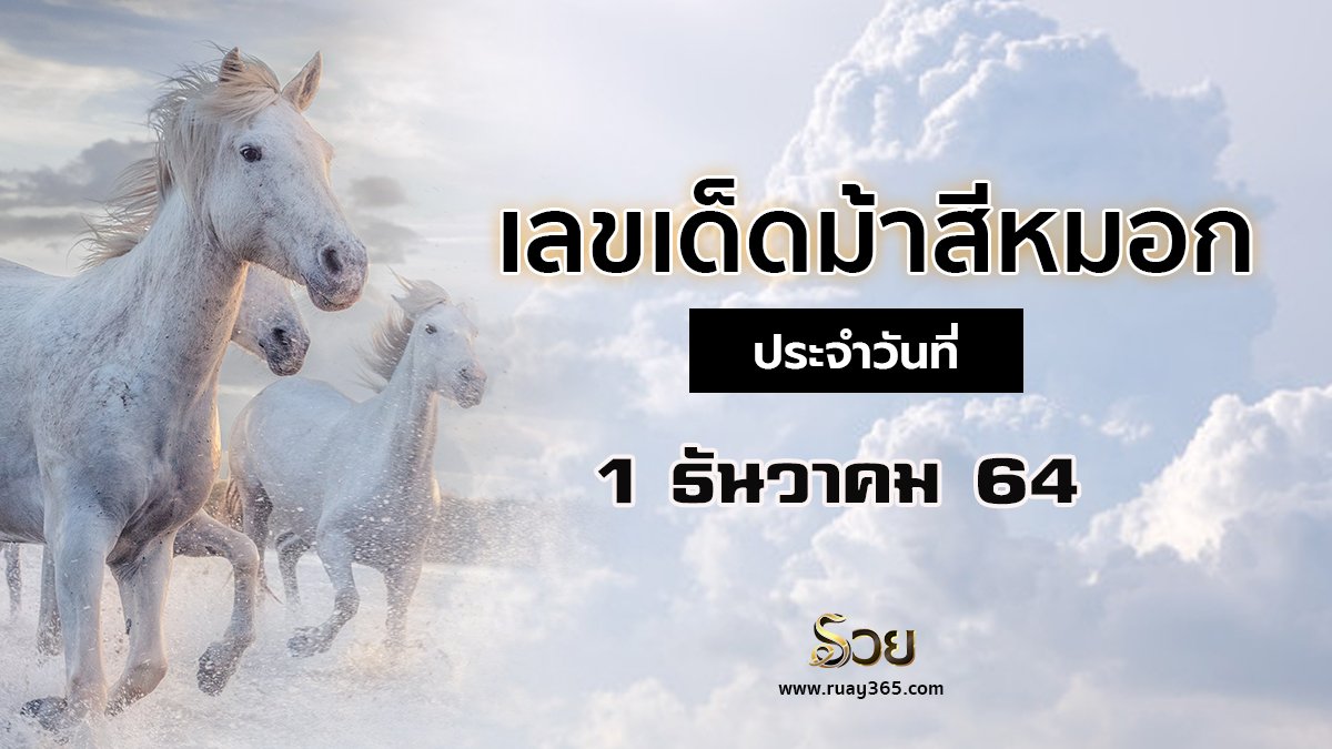 เลขเด็ดม้าสีหมอก 01/12/64