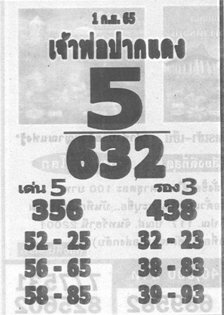 เลขเด็ดเจ้าพ่อปากแดงศักดิ์สิทธิ์มาก