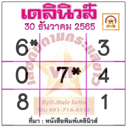 หวยเดลินิวส์ 30/12/65