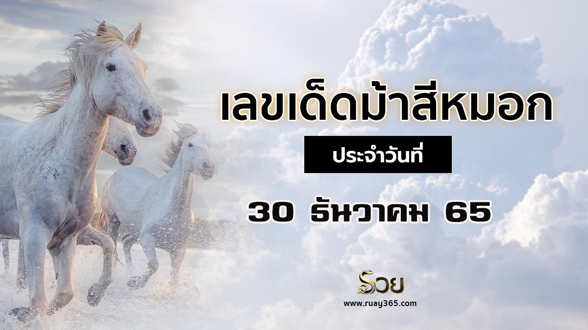 เลขเด็ดม้าสีหมอก 30/12/65