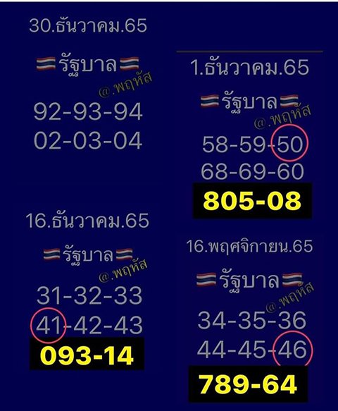 หวย @พฤหัส 30/12/65