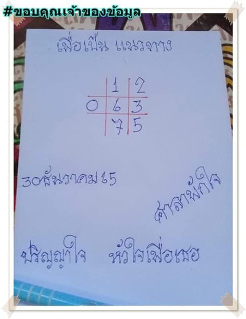 หวยศาลาพักใจ 30/12/65